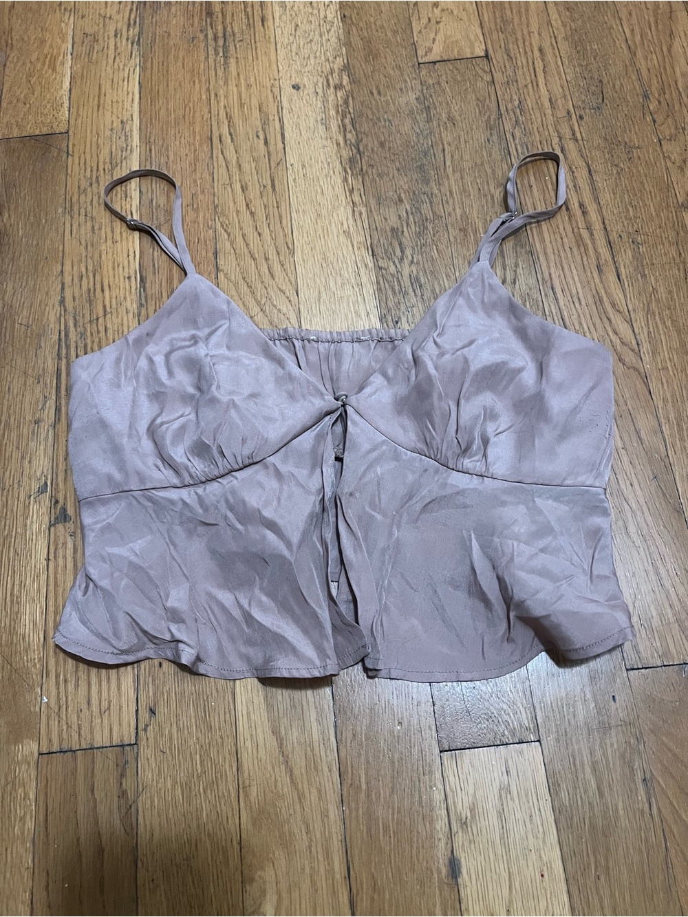 Women's Blush Tie-Front Cami Top- Pacsun